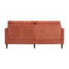 Mid Century Modern Chenille Fabric Loveseat Sofa With Wood Feet, 2 Seat Upholstered Couch - Orange - Image 13
