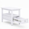 Warm Shaker - Narrow Side Table - White - Image 2