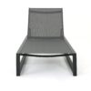 Chaise Lounge With 5 Reclining Positions, Outdoor Patio Lounge Chairs - Black / Gray - Image 5