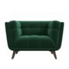 Addison - Lounge Chair Dark - Brown / Dark Green - Image 3