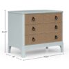 3 Drawers Hall Chest With Cane Fronts - Light Blue - Image 8