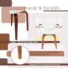 Mid Century Modern Bentwood Swivel Dining Chairs (Set of 2) - White / Walnut - Image 5