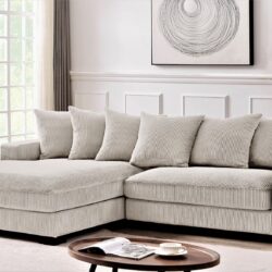 Luxe - Oversized 2 Piece Left Facing Sectional Couches For Living Room, L Shaped Sofa With Chaise - Ivory