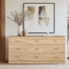 9 Drawer Dresser For Bedroom Ample Storage, Sturdy & Safe - Natural - Image 2