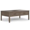 Ela - Lift Top Coffee Table - Smoky Brown - Image 2