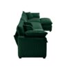 Corduroy L Shaped 3 Seater Sofa With Ottoman For Small Living Rooms - Green - Image 15