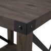 Rustic Industrial X 2 Tier Side Table - Gray Wash - Image 3