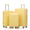 Set 3 Pieces 20" / 24" / 28" Abs Spinner Wheel Luggage, Matching Color, With Combination Lock - Yellow - Image 21