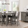 Rustic Counter Height Dining Table - Gray - Image 3