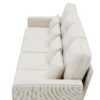 4 Seater Modern Linen Sofa With Armrest Pockets And 4 Pillows, Minimalist Style Couch - Beige - Image 8