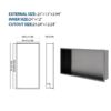 25" X 13" Stainless Steel Shower Niche With Seamless Design - Gunmetal Black - Image 3