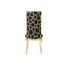 Dining Chair (Set of 2) With Unique Backrest Stainless Steel Legs - Gold - Image 8