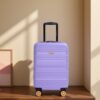 Carry On Luggage Airline Approved18.5" Carry On Suitcase With Tsa Approved Carry On Luggage With Wheels Carry On Bag Hard Shell Suitcases - Light Purple - Image 2
