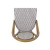 French Bistro Chair Set Outdoor Cafe Style - White / Gray - Image 9