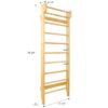 Gymnastics Stall Bar Multi Use Swedish Ladder For Home Gym And Physical Therapy - Natural - Image 3