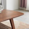 Center Low Coffee Table With Storage Shelf - Walnut - Image 6