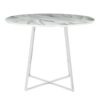 Cosmo - Contemporary / Glam Dining Table - Chrome / White - Image 2