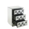 Noralie - Mirrored Faux Diamonds Accent Table - Silver - Image 5