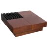 Italian Retro Inspired Acacia Wood Storage Coffee Table - Brown / Black - Image 7