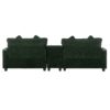Chenille Upholstered Sectional Sofa With 2 Removable Ottomans, USB Ports, Cup Holders, And Storage - Green - Image 20