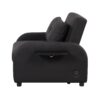 3 In 1 Pull Out Sofa Sleeper With Wing Table And USB Charge - Black - Image 19