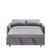 Pull Out Sleep Sofa Bed Loveseats Sofa Couch With Adjsutable Backrest, Storage Pockets, 2 Soft Pillows, USB Ports For Living Room, Bedroom, Apartment, Office - Gray - Image 13
