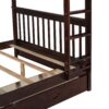 Full Over Full Bunk Bed With Ladders And 2 Storage Drawers - Espresso - Image 9