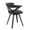 Gardenia - Contemporary Dining / Chair With Swivel - Black - Image 3