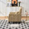 Accent Chair With Arms, Comfy Armchair For Living Room - Yellow - Image 7