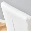 Elegant Vintage Armless Dining Chairs Set With Grid Design And Metal Legs (Set of 4) - White / Gold - Image 12