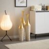 Floor Metal Vase Modern Style Decoration Home Woven Pattern Metal Vase 3 Piece Set Gorgeous Home Decoration Large Glazed Metal Vase - Champagne - Image 13