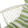 Malia - Outdoor / Indoor Wicker Hanging Chair With Cushion - White / Green - Image 9