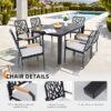 Outdoor Patio Stationary Dining Chairs With Outdoor Grade Sunbrella Cushions, Branch Like Backrest (Set of 2) - Bourbon Brown - Image 6