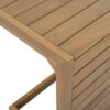 Modern C Shape End Table Acacia Wood Patio Furniture - Brown - Image 12
