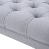 Hilton - Ottoman Bench With Classic Button Tufting - Light Gray - Image 14