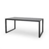 Modern Outdoor Dining Table With, Slatted Top, And U Shaped Legs - Black - Image 7