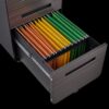 3 Drawer Mobile File Cabinet Under Desk Office, Simple Style Versatile Storage Cabinet, 5 Wheel Design Anti-Tilting Cold Rolled Steel Waterproof Moisture-Proof - Black - Image 12