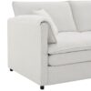 Chenille Modular Sectional Sofa, U Shaped Cloud Couch Set With Double Cushions, 6 Seat Sleeper Sofa Bed With Ottomans, Oversized Indoor Furniture - Cream - Image 7