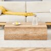 Modern Coffee Table With Smooth Light Wood Texture Patterns Material - Natural Wood - Image 5