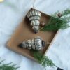 Tear Drop Ornament, Glass Decorative Hanging Christmas Tree Ornaments For Holiday Party Decorations (Set of 6) - Silver - Image 5