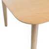 Retro Mid Century Dining Table With Faux Wood Top Solid Wood Legs - Natural - Image 8