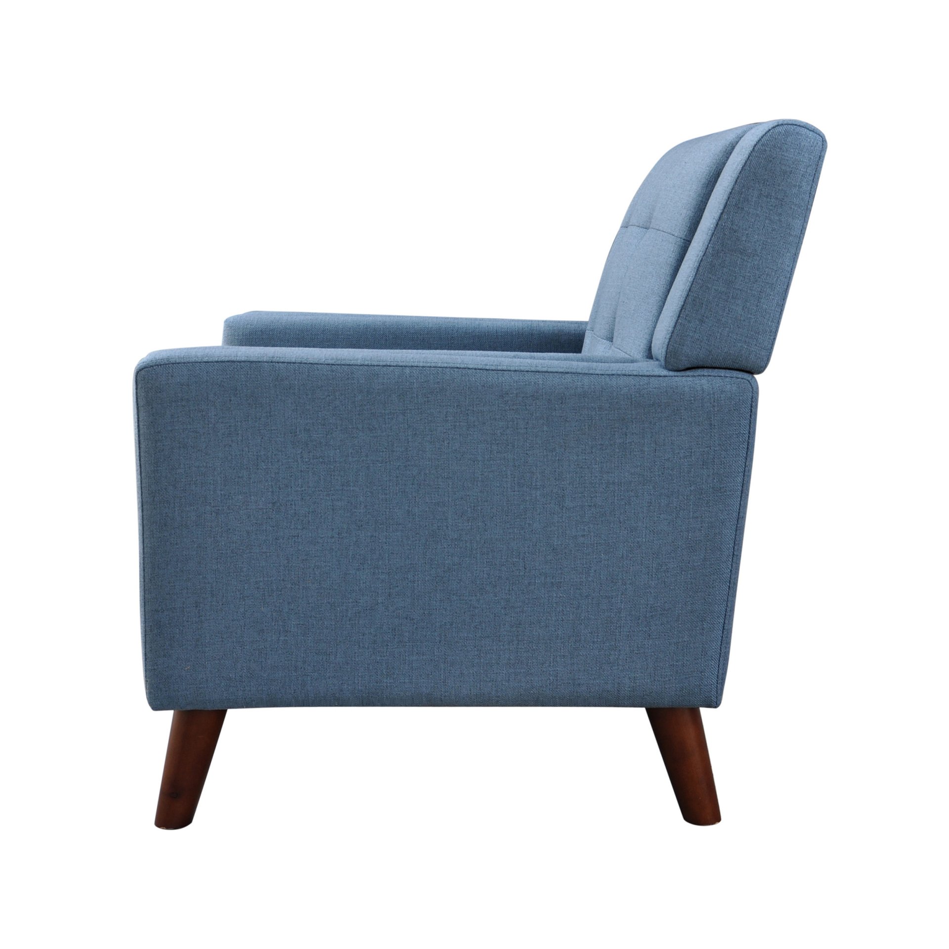 Luminaesque - Fabric Upholstered Armchair With Tufted Back - Blue - Image 6