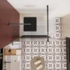Gradient Shower Door With Handle - Matt Black - Image 6