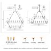 Extra Large Wagon Wheel Chandelier, 2 Tier 36 Lights (No Include) Farmhouse Industrial Round High Ceiling Pendant Light Adjustable Chain, For Dining Room, Living Room, Kitchen - Black - Image 3