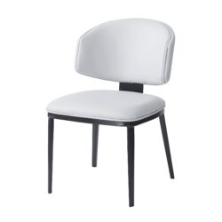 Modern Leather Upholstered Dining Chairs (Set of 2) - White