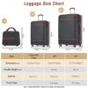 Hardshell Luggage Sets 3 Pieces 20" / 24" Luggages And Cosmetic Case Spinner Suitcase With Tsa Lock Lightweight - Black - Image 3