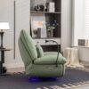 270 Swivel Glider Recliner Chair, Power Recliner Rocking Chair, USB Port Charge For Nursery Chair With Atmosphere Lamp For Living Room Bedroom Apartment - Green - Image 4
