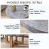 Modern Retro Texture Round Coffee Table With Crossed Legs - Gray - Image 7