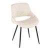 Fabrico - Mid-Century Modern Dining Chair (Set of 2) - Cream / Black - Image 3