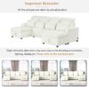 Oversized U - Shaped Sofa Versatile Sectional Sofa Pull Out Sofa Bed With Double Storage Chaise Lounges And 2 USB Ports For Living Room - Beige - Image 8